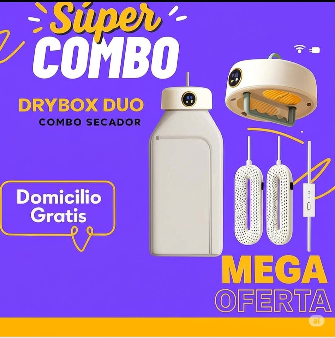 DryBox Duo™ – Combo portátil para secar ropa y calzado en minutos
